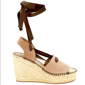 BETTE MUELLER Slingback Espadrilles with Ribbon Tie